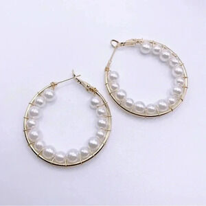 PEARL Hoops Earrings